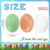 YunKo 6Pcs Wooden Fake Nest Eggs Easter Eggs for Craft