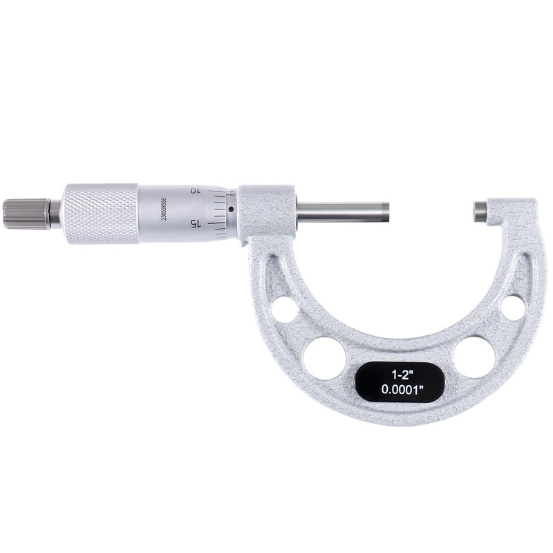 Accusize Industrial Tools 1-2 inch by 0.0001'' Ultra-Precision Outside Micrometer,