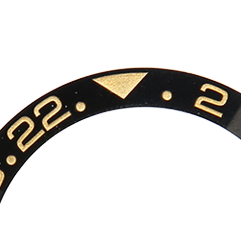 Ceramic Watch Bezel Ring Black Base Gold Digit Watch Bezel