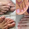 Puntas para uñas de los pies cortas y cuadradas, 12