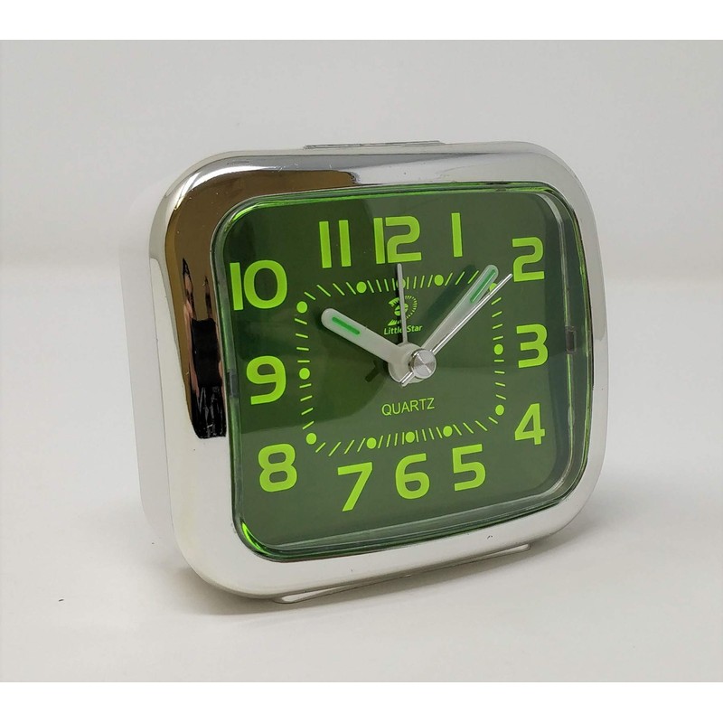 Little Star Alarm Travel Clock, Quiet Non Ticking with Snooze,
