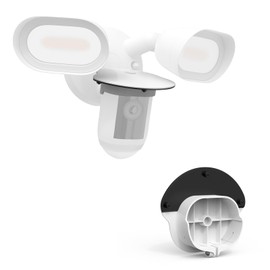 Koroao Sun Rain Shade Camera Cover Compatible with R-ing Floodlight Cam Wired Pro, for R-ing Floodlight Outdoor Weather-Resistant Rain Shield Accesorios (White)