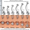 OUFER 14G Solid Titanium Belly Bars Balls 6mm Short Navel