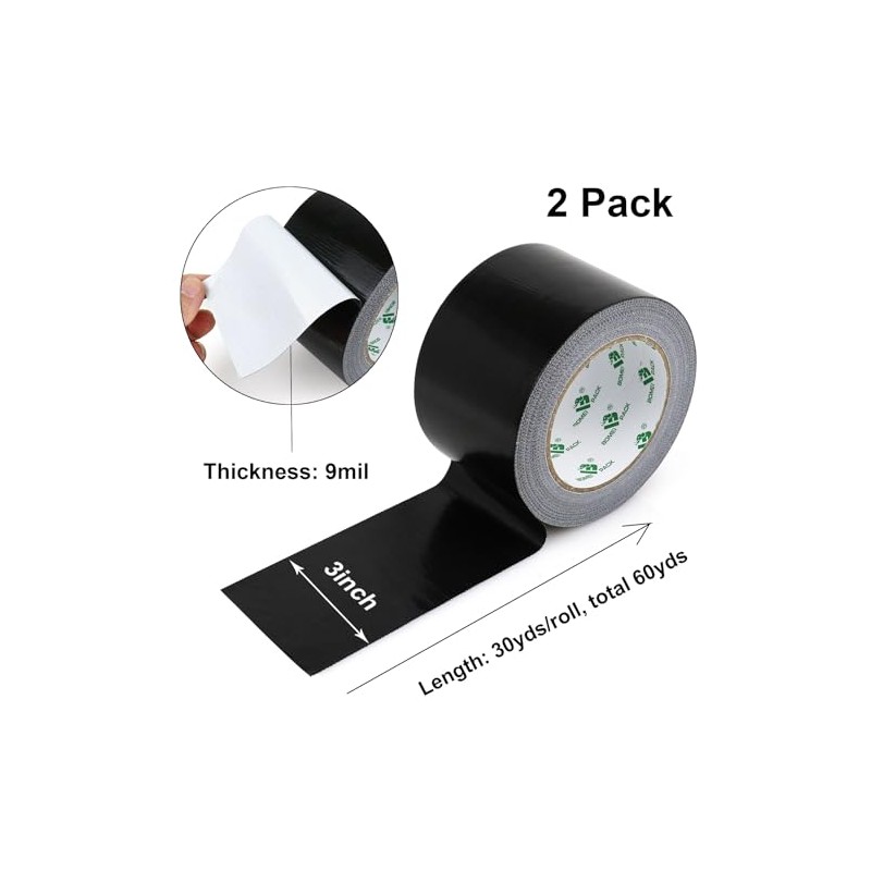 BOMEI PACK 2 Rollos Cinta Ducto 3 pulgadas x 30