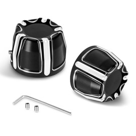 Rear Axle Nut Covers for Cam-Am Spyder RT, F3, GS/RS, ST 2008-2025 All Models, Pair of Aluminum Axle Covers (Black)