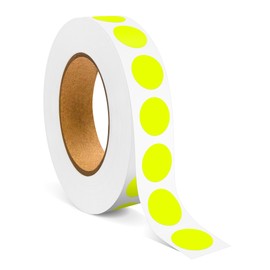 TRTAPE 1/2 Inch Circle Sticker Labels,Pack of 1000 Round Color Coding Circle Dots Stickers Labels,Dot Stickers Label Sticker for Home Office(Fluorescent Yellow)