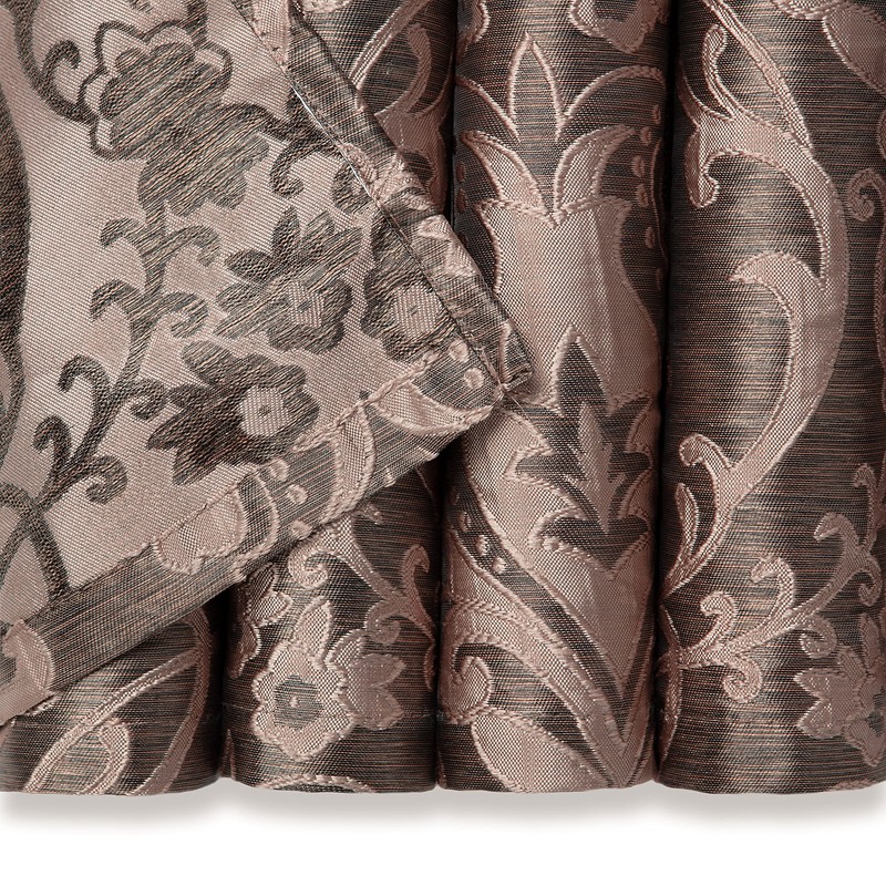 Chanasya Premium Damask Pattern Luxury Brown Curtains - 63 Inch