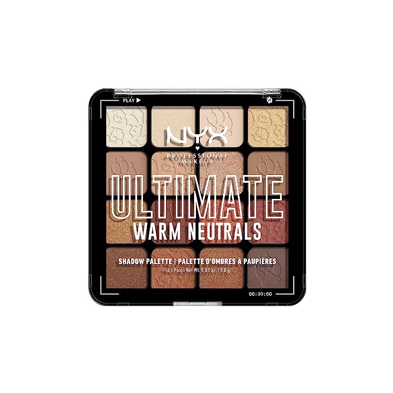 NYX PROFESSIONAL MAKEUP, Paleta de Sombras Definitivas, Neutros Cálidos