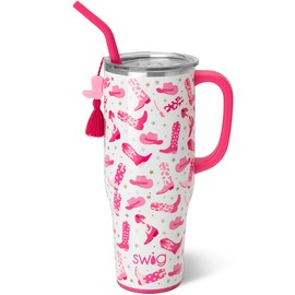 Swig Life 40oz Mega Mug, 40oz Tumbler with Handle and Straw, Extra Large Insulated Tumblers, Cup Holder Friendly Travel Mug (Let's Go Girls)