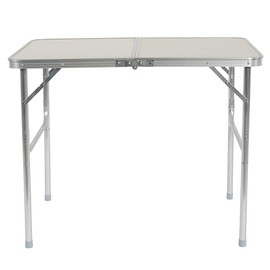 Small Folding Portable Aluminum Table Craft Table with Carrying Handle, Height Adjustable, Easy Setup for Indoor, Outdoor, Picnic, Party Camping (90"x60"x70")