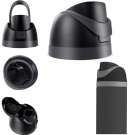 Replacement Lid for Owala Freesip,One Button Water Bottle Top Replacement Cap Compatible with owala Water Bottle Cup 16oz 24oz 32oz 40oz,No Leakage Replacement Accessory for Owala Freesip (Black)