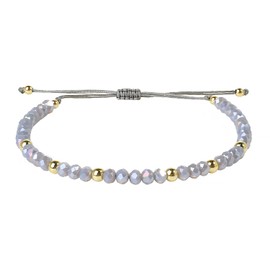 KELITCH Women's Crystal Bead Bracelets Adjustable Beach Bracelets Candy Colours Charm Bracelets, Crystal