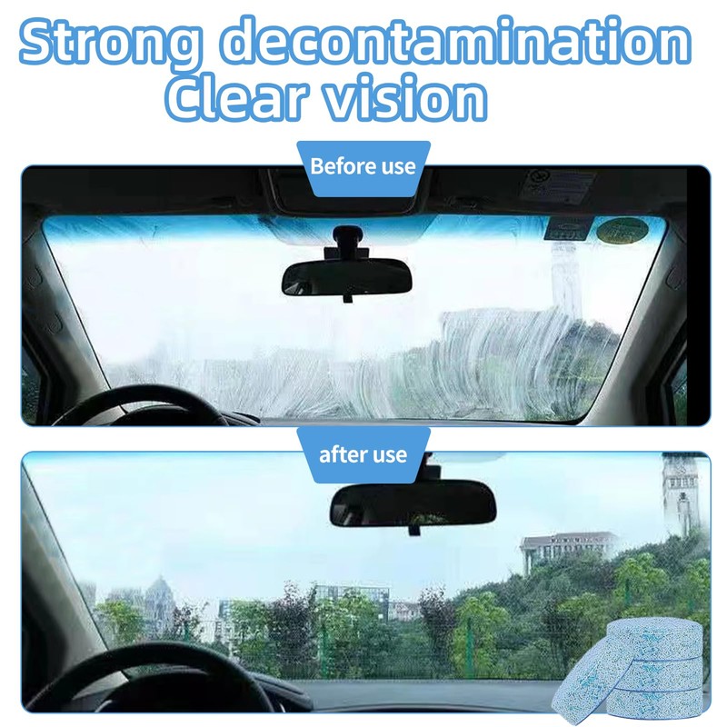 80pcs Car Screenwash Tablets, Concentrated Windscreen Car Wiper Solid Cleaning