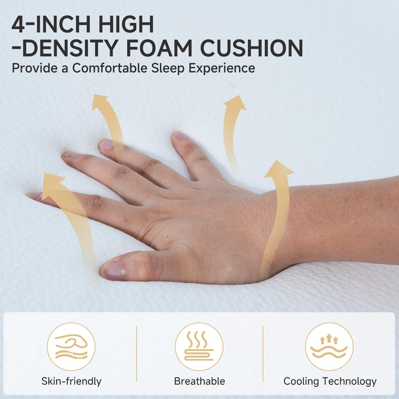 LILYPELLE Sofa Bed Mattress Replacement 4 Inch - Memory Foam