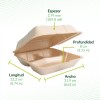 Nali 100 Pz Contenedor Charola 7x7 Biodegradable Division / Liso