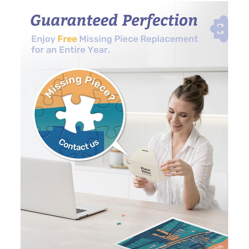 PieceRelax Plastic Jigsaw Puzzles for Adults 1200 Pieces - Christmas