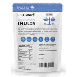 NKD Living Inulin High Grade Prebiotic Fibre Powder (2 Kg) - Manufactured in The EU (New Bag Design)