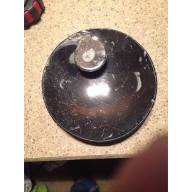 Orthoceras Ammonite Fossil heart shaped ring dish