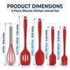 Elevate Your Baking Game with 5PC Mini Spatula Silicone -