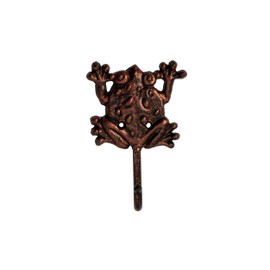 FantasHome Wall Mounted Cast Iron Home Decor Single Hook with Unique Design (Frog)