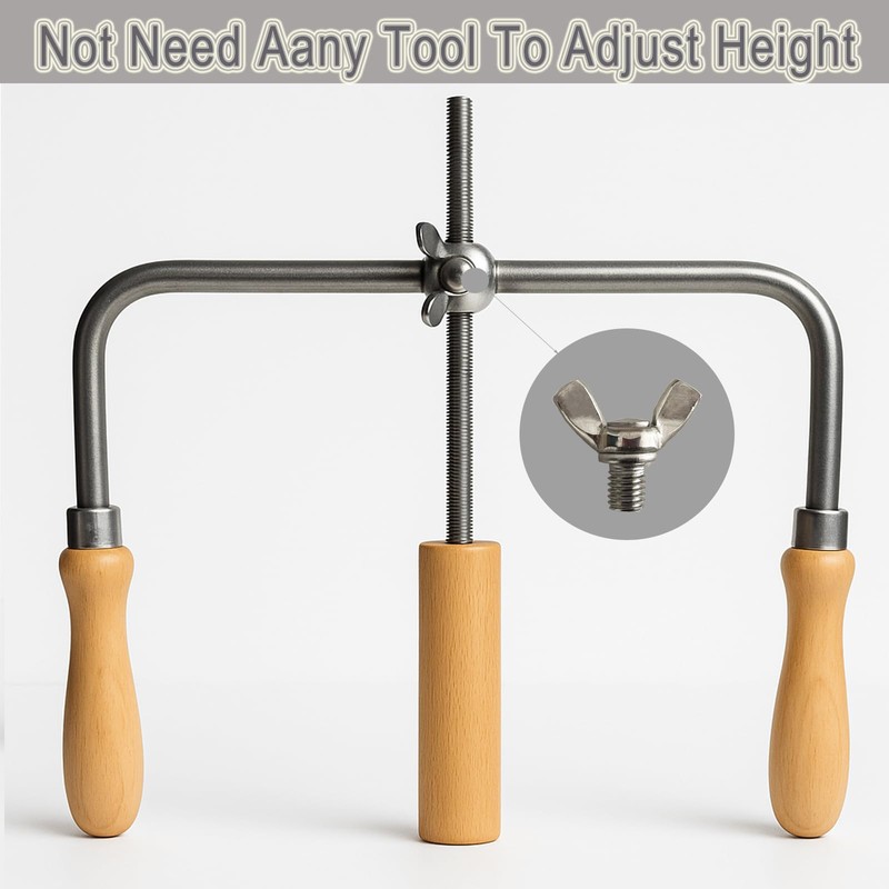 Pottery Mouth Opener Tool - Stainless Steel & Wood Pottery