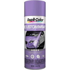Dupli-Color ECWRC8640 Custom Wrap Neon Removable Automotive Paint - Vibrant Violet Spray Paint - 11 oz. Aerosol Can