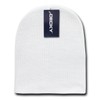 DECKY 614-WHT Acrylic Short Knit Caps, White
