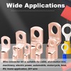 Taiss 110PCS Copper Wire Lugs,Battery lugs AWG 2/4/6/8/10/12/14/16 Gauge Copper