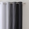 VEHEDE Black and Greyish White Ombre Blackout Short Curtains 45