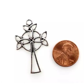 Fashion Jewelry NORDIC CELTIC CROSS IRISH CHRISTIAN RELIGIOUS German Silver Pendant On 24" Chain