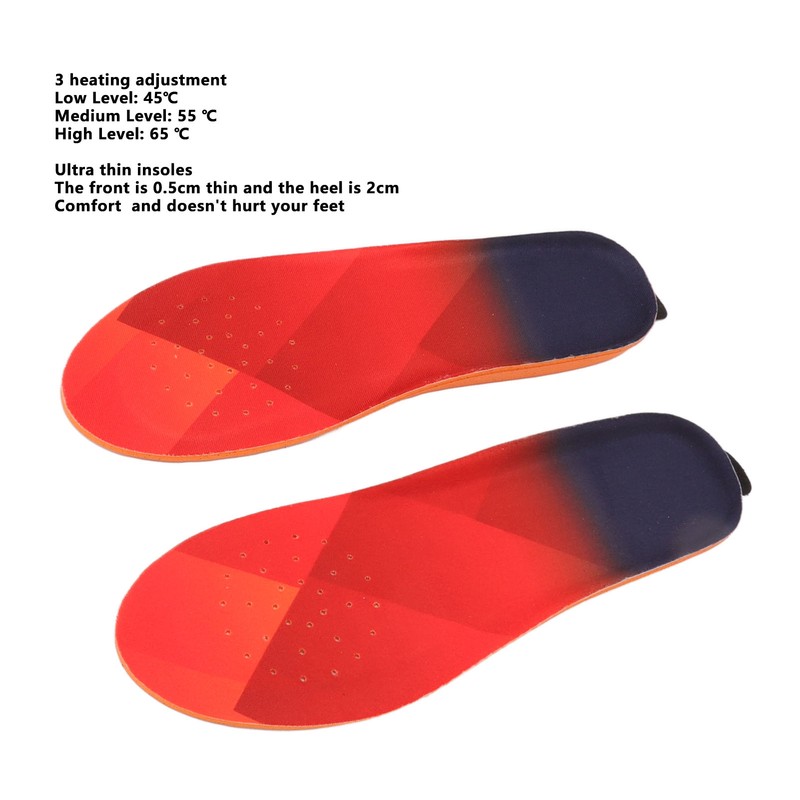 Electric Heated Insoles Graphene USB Rechargeable Foot Warmers with Remote