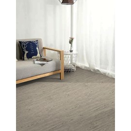 CiCiwind Peel and Stick Floor Tiles 12PCS-5.9in×35in Gray Wood Floor Tiles Self Adhesive Floor Tiles Wood Grain Waterproof Floor Tiles for Bathroom Living Room Bedroom Kitchen