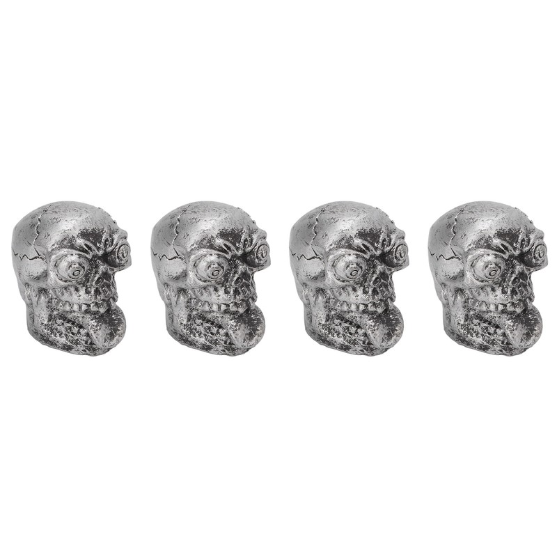 4PCS Tire Valve Cap Set Skull Style Dustproof Universal for