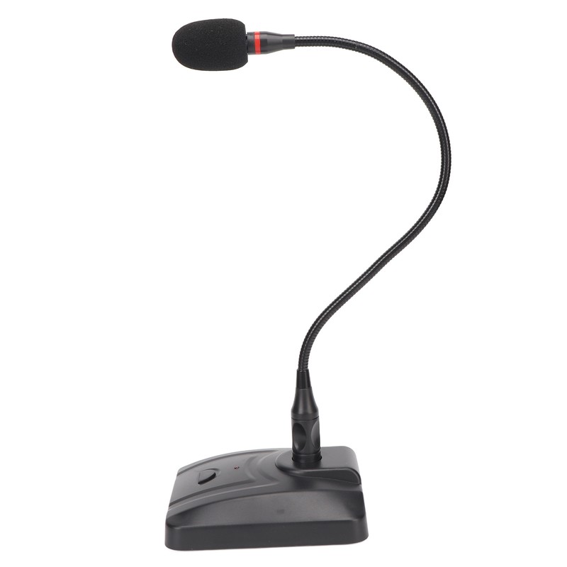 Gooseneck Condenser Microphone Flexible 6.35mm Wired Desktop Microphone for Broadcasting
