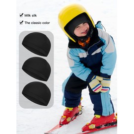 Boao 6 Piezas Gorros de Calavera Forro de Casco Absorbente de Sudor para Mujer Hombre (Negro, Gris, M)