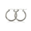 18k White Gold Silver plated huggie hoop 20mm sleeper earrings
