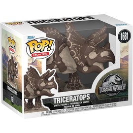 POP Movies: Jurassic Park​ Fossil - Triceratops Funko Vinyl Figure (Bundled with Compatible Box Protector Case), Multicolor, 3.75 inches