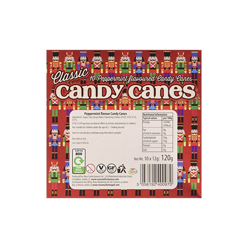 Rose Nutcracker Candy Canes 10Pk