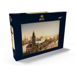 MyPuzzle Hamburg St. Pauli Landing Bridges at Sunset, Germany - Premium 1000 Piece Puzzle - MyPuzzle Special Collection by Puzzle Galaxy