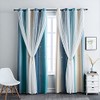 FANLI - Cortinas opacas con diseño de arco iris degradado,