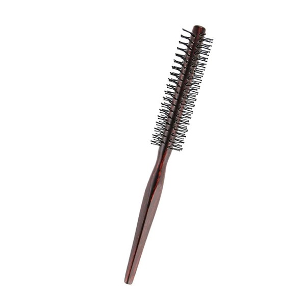 Luoyuanjia 1 STÜCKE Runde Haarbürste Langlebige Lockenbürste Holzgriff Haarbürste Runde Bürste Antistatische Haarbürste Holz Styling Bürste Föhnbürste für Haarstyling