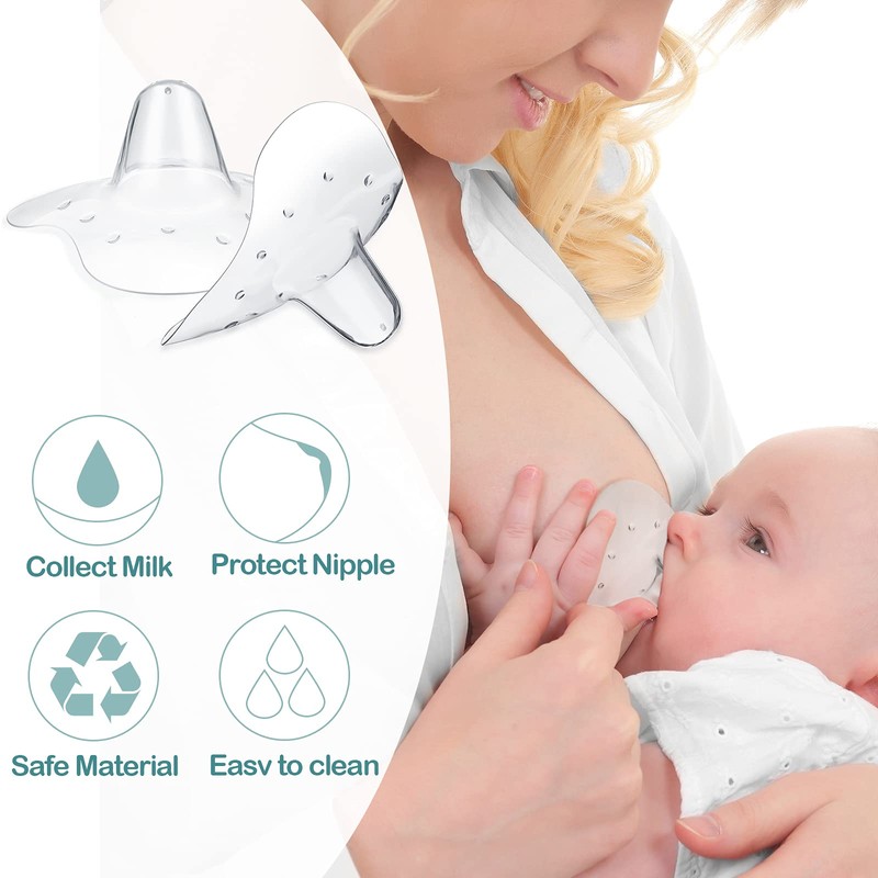 Nuanchu 8 Pcs Nipple Shields for Nursing Newborn Breastfeeding 20