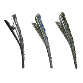 Set of 3 JCGY Alligator Strong Metal Hair Clips Long Duckbill Clips Beakclips for Hair Upstyling for Women Girls NM110-2-3nJetNredNgreen