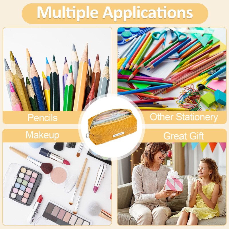 Deepton Pencil Case, yellow, pencil case