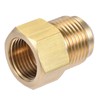 Recogwood Brass Pipe Fitting, 5/8 SAE Male Thread, 1/2 SAE