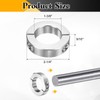 sourcing map 2 Pcs Double Split Shaft Collar 1-3/8" Bore,