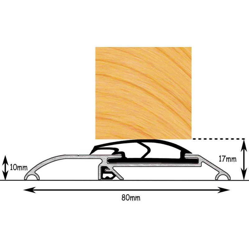 Exitex Replacement Threshex Door Draft Excluder Black Rubber Seal 933Mm