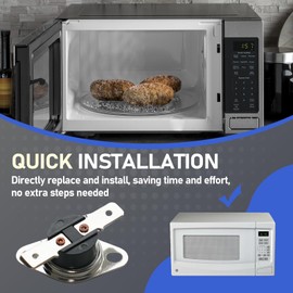 2-Pack KSD201 110-0°C Thermostat Thermal Fuse Switch, Normally Closed Temperature Control Compatible for GE Microwave Ovens JES1657SMSS and More, Safety Cutoff Switch Replacement