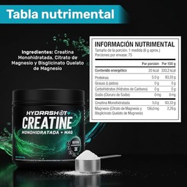 Creatina Monohidratada + Magnesio 5g | Fuerza, Recuperación Muscular, Rendimiento Deportivo, Suplemento en Polvo para Entrenamiento, Sin Sabor