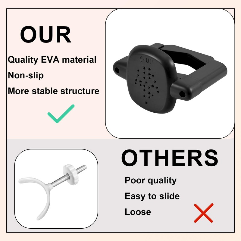 2pcs Baby Gate Banister Adapters, Black No-Drill Mounting Accessories Universal